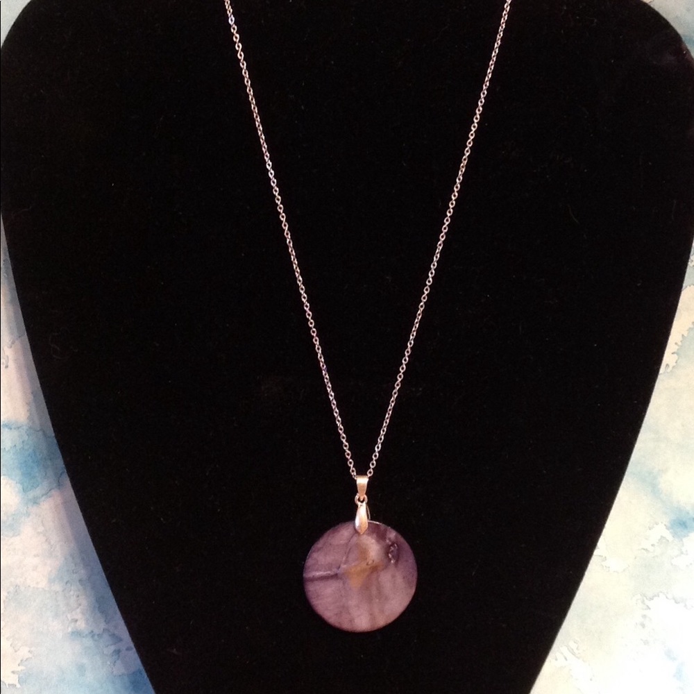 Abalone Shell Reversible Necklace - Picture 2 of 6